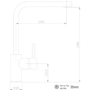 Vorschaubild Wasserhahn Küchenarmatur, SAM, mit 360° schwenkbarem L-Auslauf, Verchromt / Taubengrau