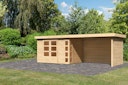 Vorschaubild Karibu Woodfeeling Gartenhaus Kerko 3/4/5 mit 280 cm Schleppdach/Seiten- und Rückwand