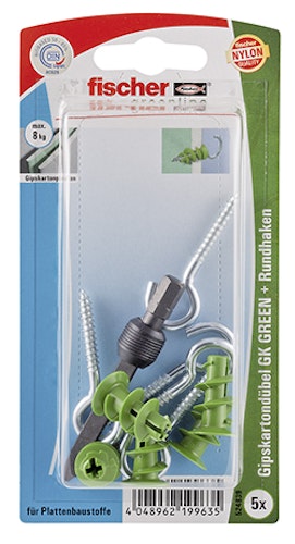 FISCHER Gipskartondübel GK RH GREEN K (5 Stück)