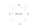 Vorschaubild Palmako Carport/Pavillon Connect Lenna 8,3 m² Set 301 mit Geländer