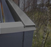 Blendenabdeckung für Gartenhäuser anthrazit (1 Stück, Typ 1b bis 30 mm Breite)Zubehörbild