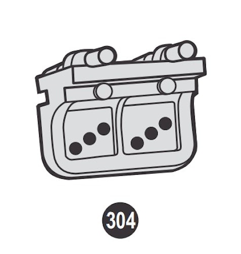 Globel Ersatzteil Schiebegleiter 304  Skillion S64 - S86