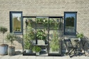 Vorschaubild Halls Gewächshaus Qube Lean-to - 0,9 m² / 1,3 m² / 5 m² / 7,2 m² Farbe: Schwarz