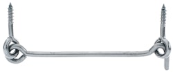 Alberts® Sturmhaken mit Öse Edelstahl zum Einschrauben Länge 120 mm Haken ⌀4,2 mm 