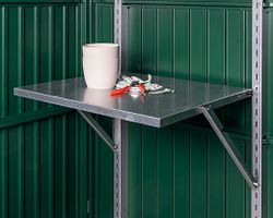 Hörmann Klapptisch inkl. Regalhalterset lang für Gerätehaus EcoStar/Premiumline