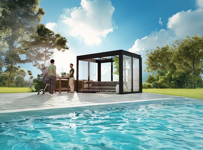 SunElements Ersatz-Schiebetür - 8 mm ESG klar (3 m Wand)