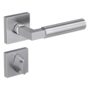 Vorschaubild Griffwerk METRICO PROFESSIONAL Schraubtechnik GK4 -Edelstahl matt  Rosettengarnitur eckig -Schraubt. -WC rot/weiß