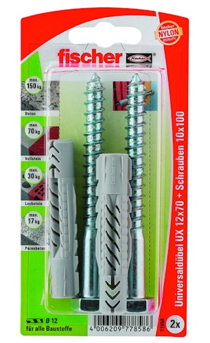 FISCHER Universaldübel UX 12x70 SK (2 Stück)