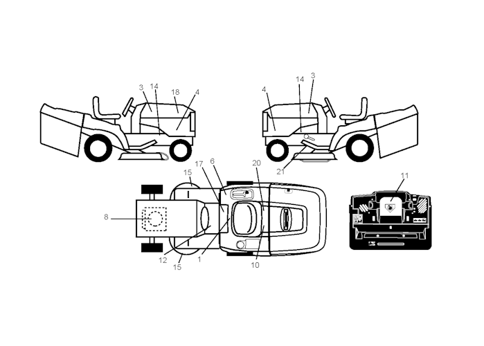 Husqvarna Gartentraktoren 96061018803 CTH191