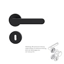 Vorschaubild Griffwerk Wechselgarnitur AVUS rund - Samtgrau, Kaschmirgrau, Graphitschwarz