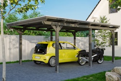 Skan Holz Emsland - Flachdach Carport aus Leimholz Breite 404 cm