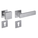 Vorschaubild Griffwerk Wechselgarnitur VAYA 200 CUBICO fast2fix Fast2Fix Rosetten eckig Knopf SQUARE Edelstahl matt R