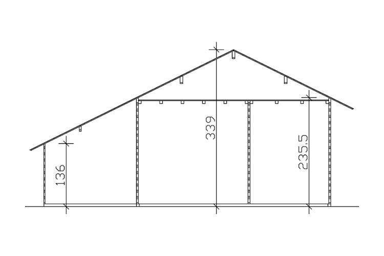 Skan Holz 45 mm Gartenhaus Esbjerg/Freizeithaus 3
