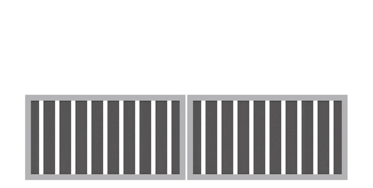 TraumGarten RAJA WPC ALU XL Doppeltor auf Maß mit E-Antrieb