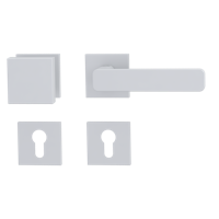 Griffwerk Wechselgarnitur VAYA 265 MINIMAL MODERN fast2fix Fast2Fix  Rosetten eckig Knopf SQUARE Seidenweiß R