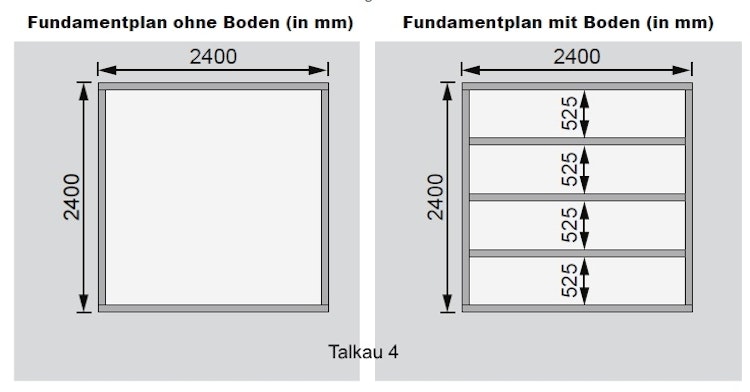 Karibu Woodfeeling Gartenhaus Talkau 3/4/6/8 - 28 mm