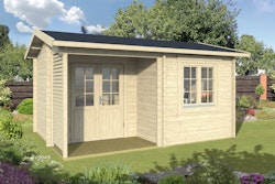 Wolff Finnhaus Blockbohlenhaus Malaga 44-B Klassik isolierverglast