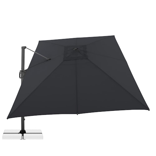 doppler Pendelschirm LIFE 300 x 400 Side, Aluminium Anthrazit / 100 % Polyester 180 g/m² 