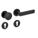 Vorschaubild Griffwerk Wechselgarnitur VAYA 265 MINIMAL MODERN fast2fix Fast2Fix Rosetten rund Knopf R2 Graphitschwarz R