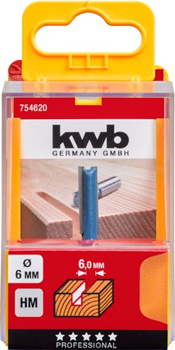 kwb Nutfräser HM  6 mm SB-Box 754620