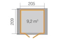 Vorschaubild Weka Gartenhaus 224 A inkl. moderner Design-Doppeltür - 21 mm