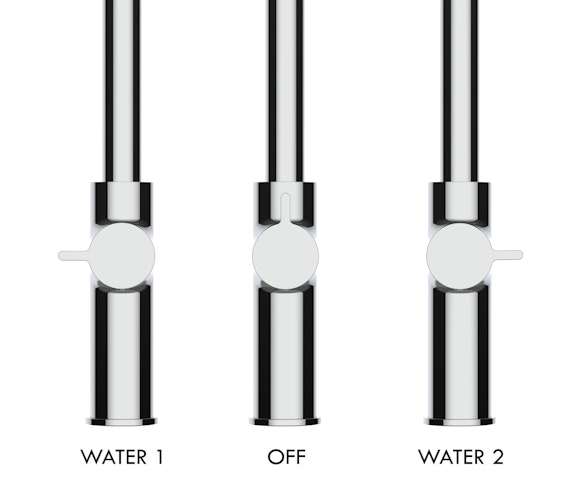 4 Wege Wasserhahn Küchenarmatur, FC, mit 360° schwenkbarem Auslauf, abnehmbare 2 strahl Handbrause, Verchromt / Grau