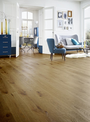 Handmuster KWG Antigua infinity extend Natureiche caramel Designvinyl Fertigfußboden mit Microfase 180x22 cm