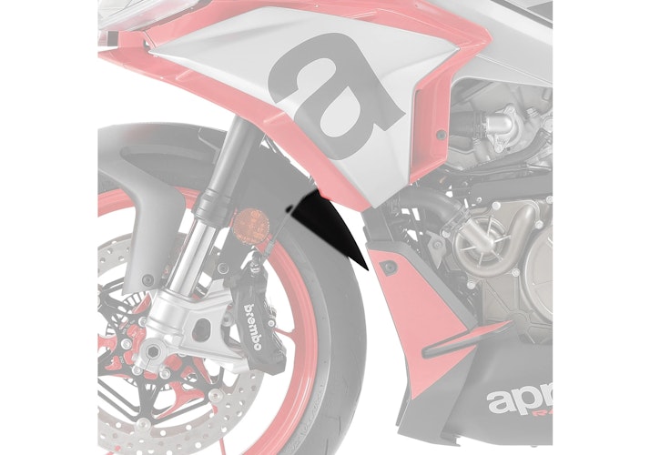 BODYSTYLE Kotflügelverlängerung vorne ABS Kunststoff schwarz-matt für APRILIA RS 660 / Factory, RSV4 / Factory, Tuono 660 / Factory, Tuono V4 / Factory