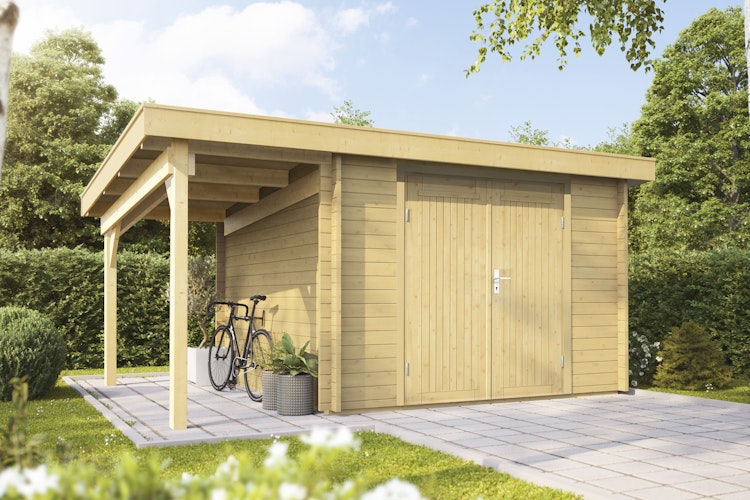 Wolff Finnhaus Blockbohlenhaus Emelie 4324 - 34 mm