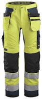 Snickers AllroundWork, High-Vis-Arbeitshose+ mit Holstertaschen, Warnschutzklasse 2