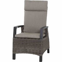 Siena Garden Dining Sessel CORIDO MOVE, Aluminium Anthrazit / Gardino-Geflecht Charcoal Grey / Kissen 100 % Polypropylen Taupe meliert - Abverkauf / Einzelstück