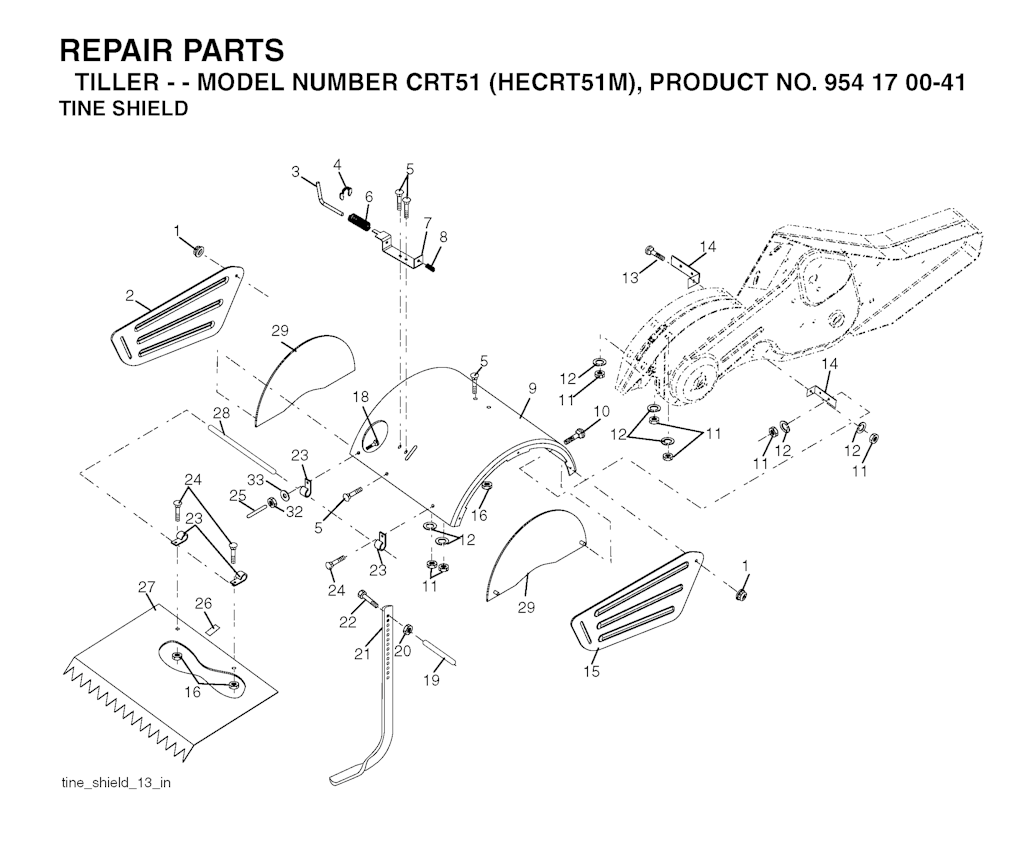 Explosionszeichnung Ersatzteile