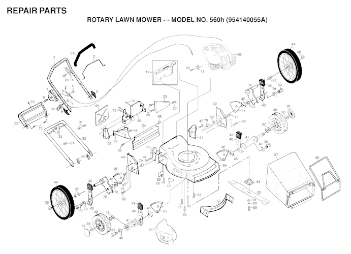Husqvarna Rasenmäher gelegentliche Nutzung 560 H, 954140055A, 1998-02