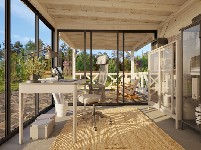 Palmako Gartenhaus Connect Lenna 16,6 m² Set 403 Slide