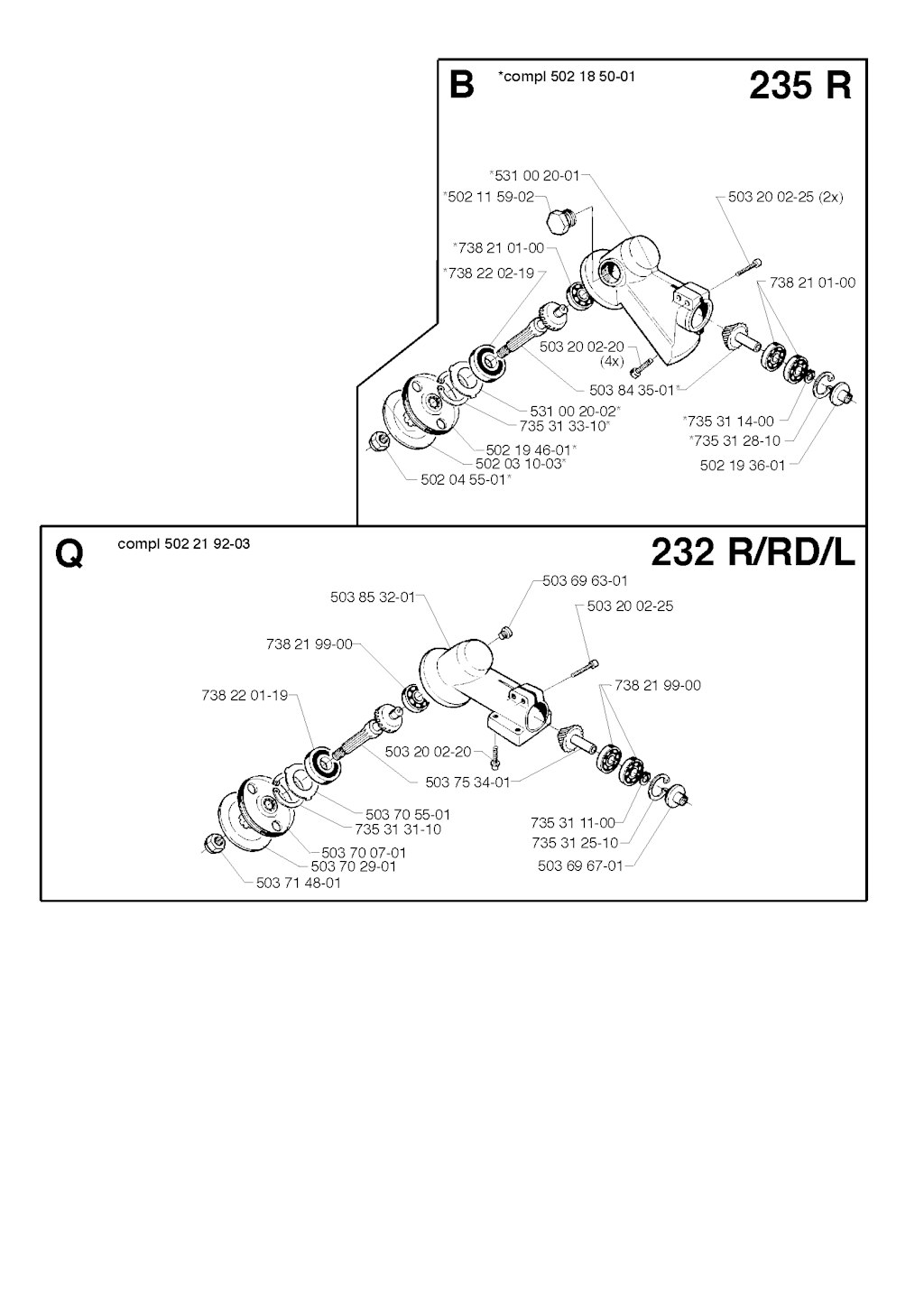 Explosionszeichnung Ersatzteile