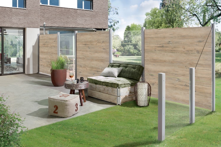 Traumgarten SYSTEM Board Keramik XL Zaunfeldset 1800 x 1800 mm