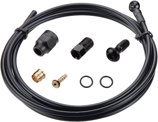 TRP Bremsleitungs-Kit 2000 mm schwarz Ø 5,5 Banjo Anschluss