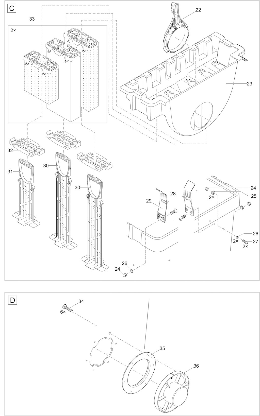 Explosionszeichnung Ersatzteile