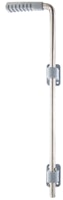 Alberts® Bodenschieber,VA,Griff grau,Gesamthöhe 500 mm,Abstand Bolzen-Tor 40 mm 