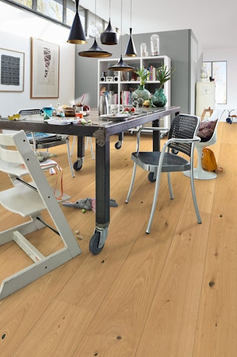 MEISTER Lindura-Holzboden HD 400 2200 x 270 x 11 mm 8948 Eiche authentic light gebürstet ultramattlackiert