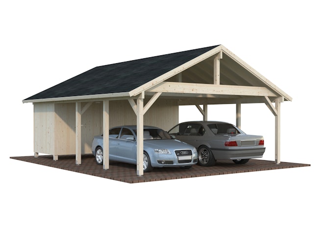 Palmako Carport Robert 40,6 m² mit Geräteraum