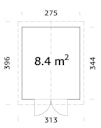 Vorschaubild Palmako Gerätehaus Martin 8,4 m² - 18+70 mm