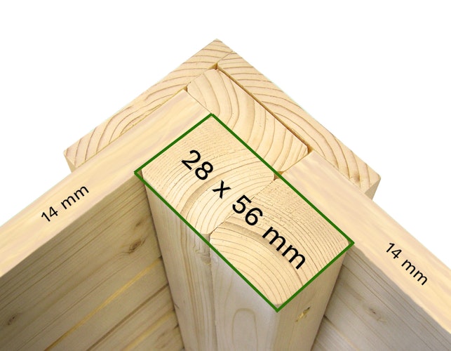 Bertilo Gerätehaus Amrum 2/3 Plus - 14 mm