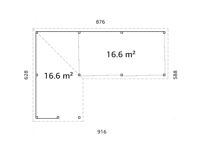 Palmako Carport/Pavillon Connect Lenna 33,2 m² Set 421 Slide