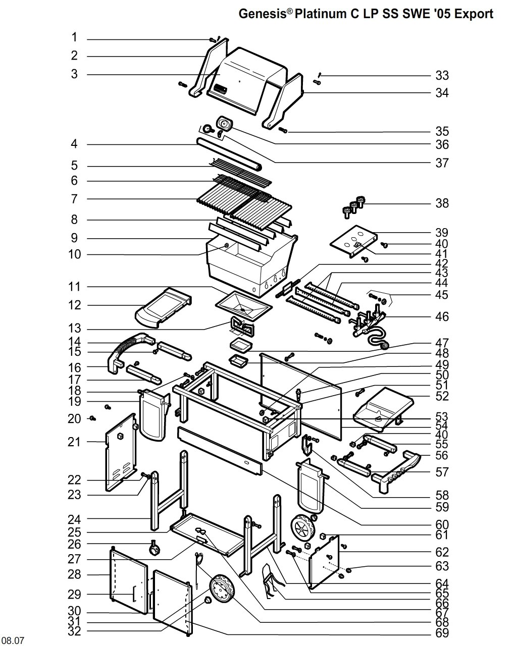 Explosionszeichnung Ersatzteile