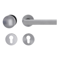 Griffwerk Wechselgarnitur VAYA 137 TRI fast2fix Fast2Fix GK3 Rosetten rund Knopf R2 Edelstahl matt R