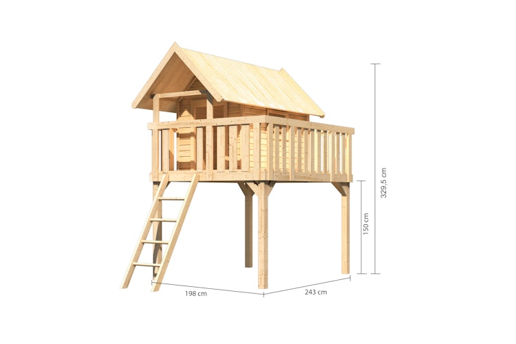Akubi Stelzenhaus Fidel mit Satteldach
