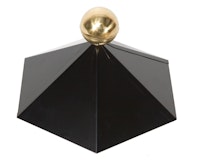 Wolff Finnhaus Dachhaube für Pavillon Kreta 6-eckig in schwarz mit Messingkugel und PlatteZubehörbild