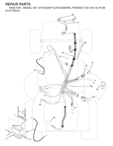 Husqvarna Gartentraktoren GTH2248 XP, GTH2248 XPB, 954567888, 2003-05