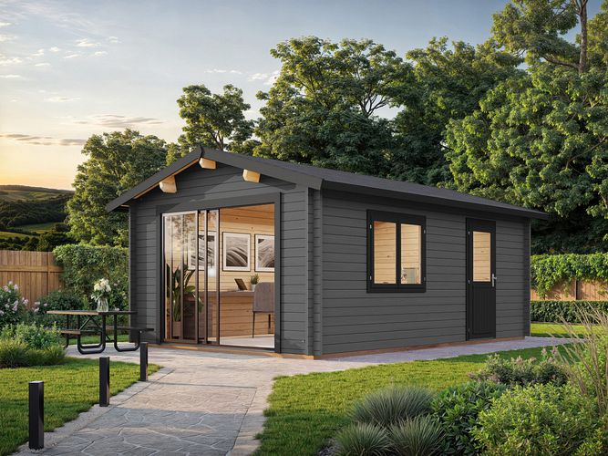Palmako Gartenhaus Irene 19,0 m² - 44 mm Slide